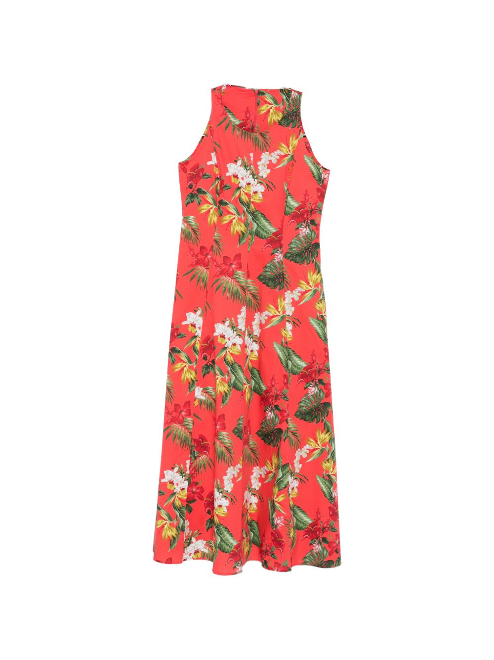 Printed Cotton Midi Dress