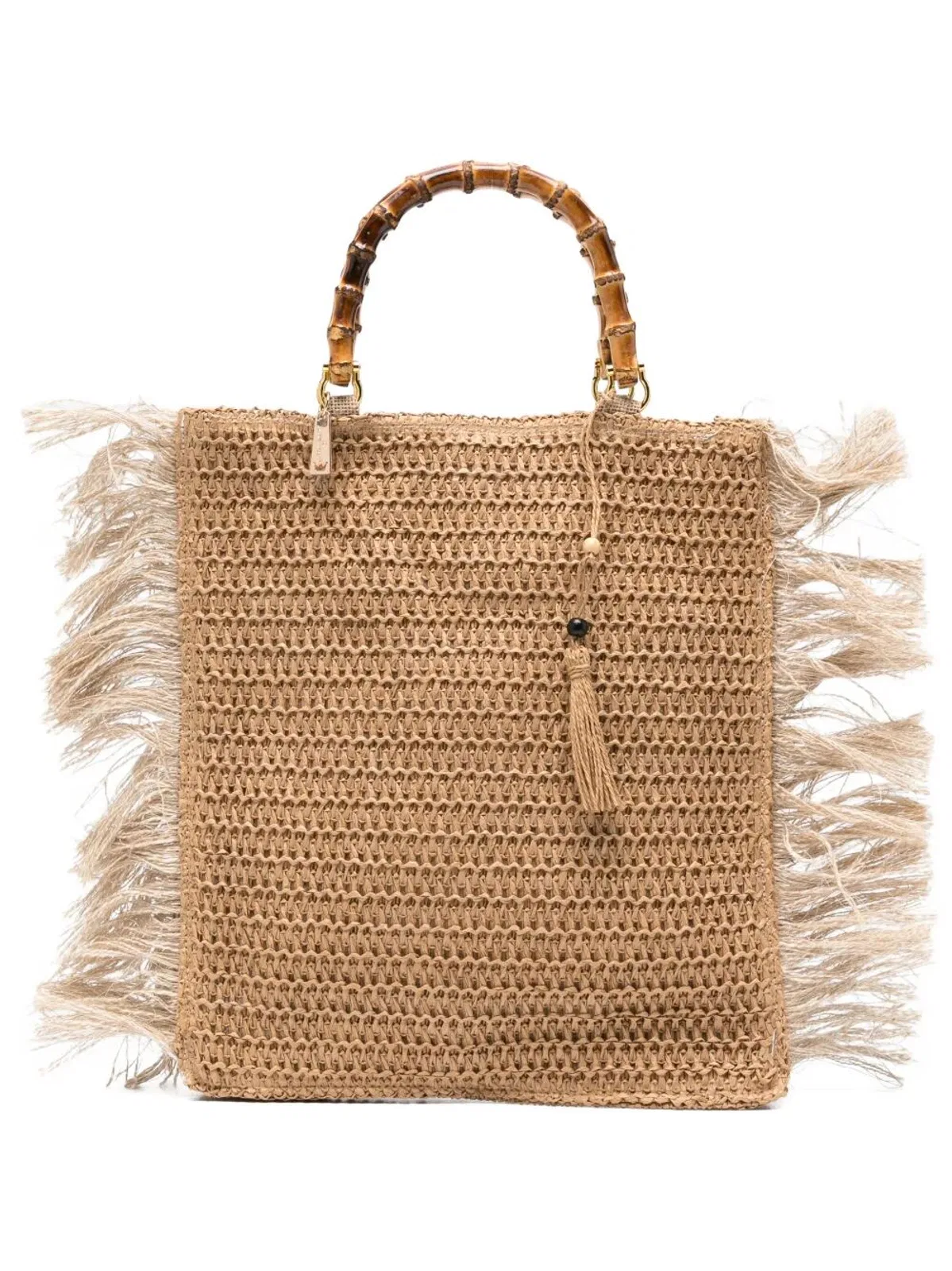 "Zarah" Fringe And Knit Bag