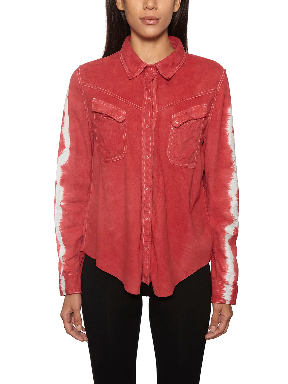 Suede Shirt Tie Dye