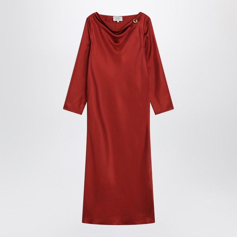 Abito Zoya In Twill Di Seta Rossa