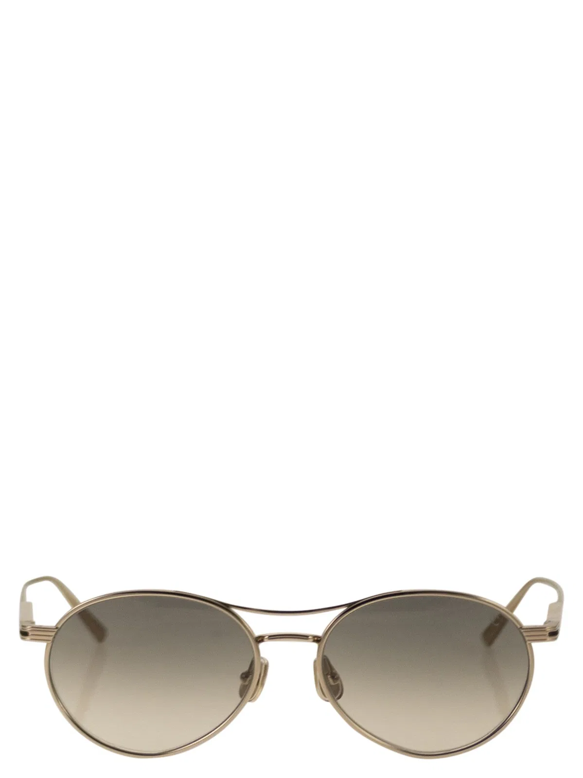 Titanium Aviator Sunglasses With Crystal Lenses