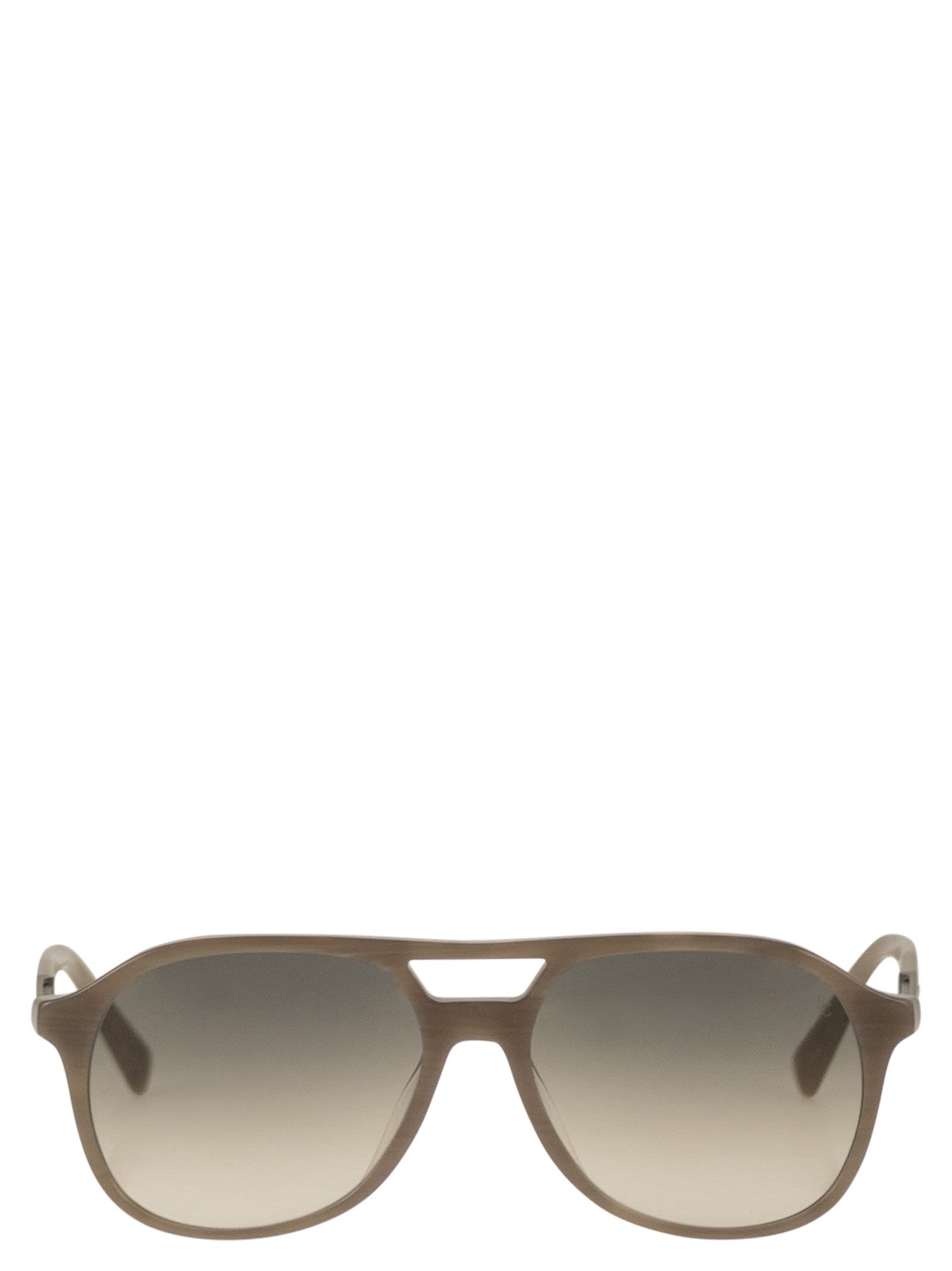 Acetate Sunglasses With Shaped Bridge And Crystal Lenses