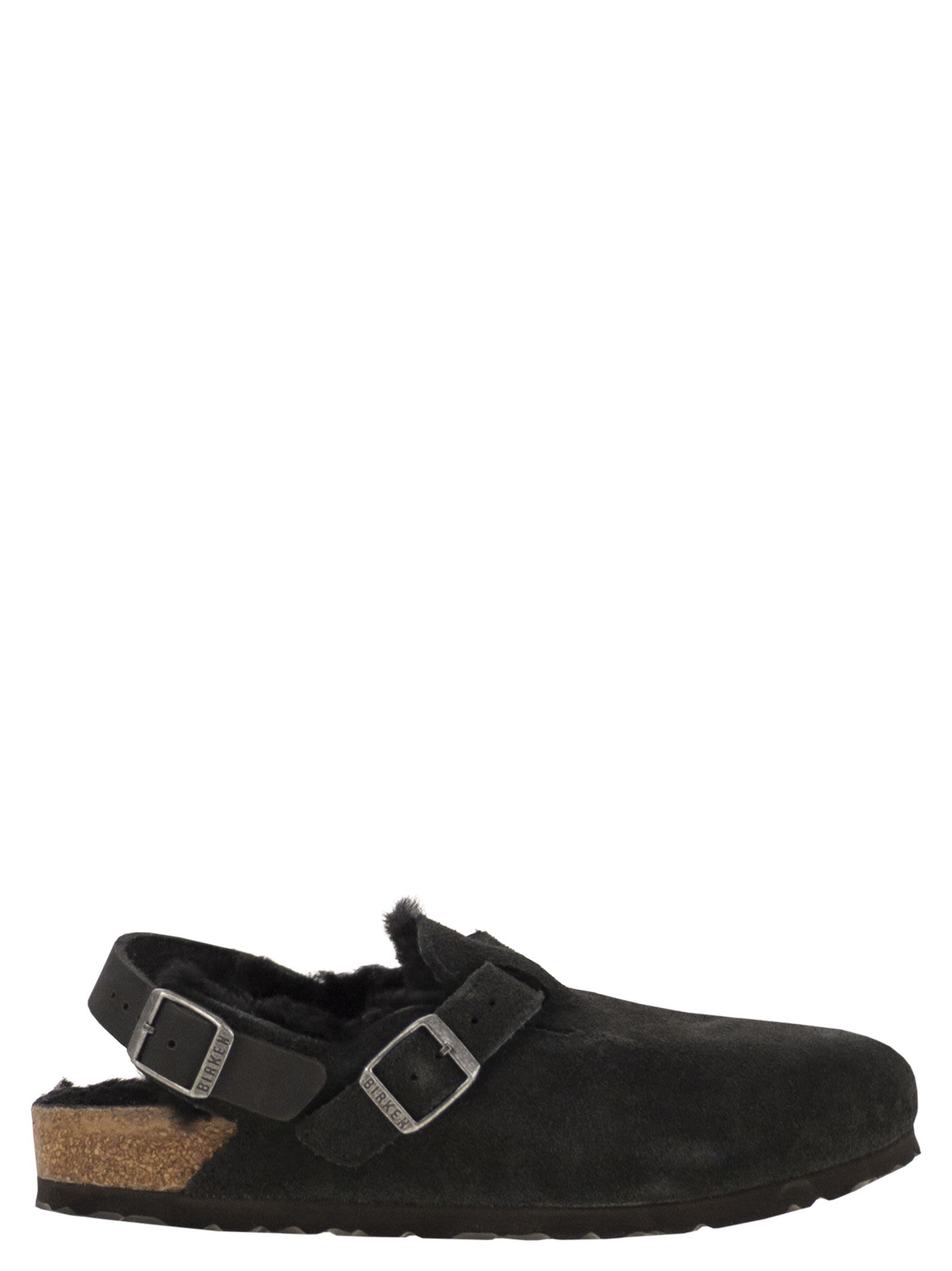 Tokio Shearling - Suede And Lambskin Slippers
