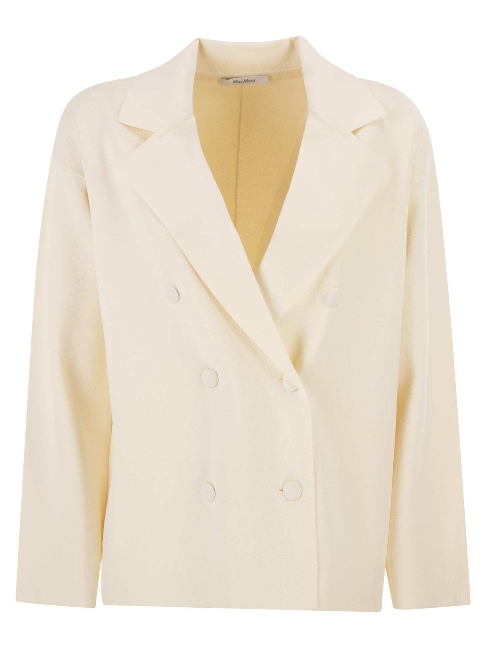 Maxmara Mxpcalte - Double-Breasted Viscose Crêpe Jacket