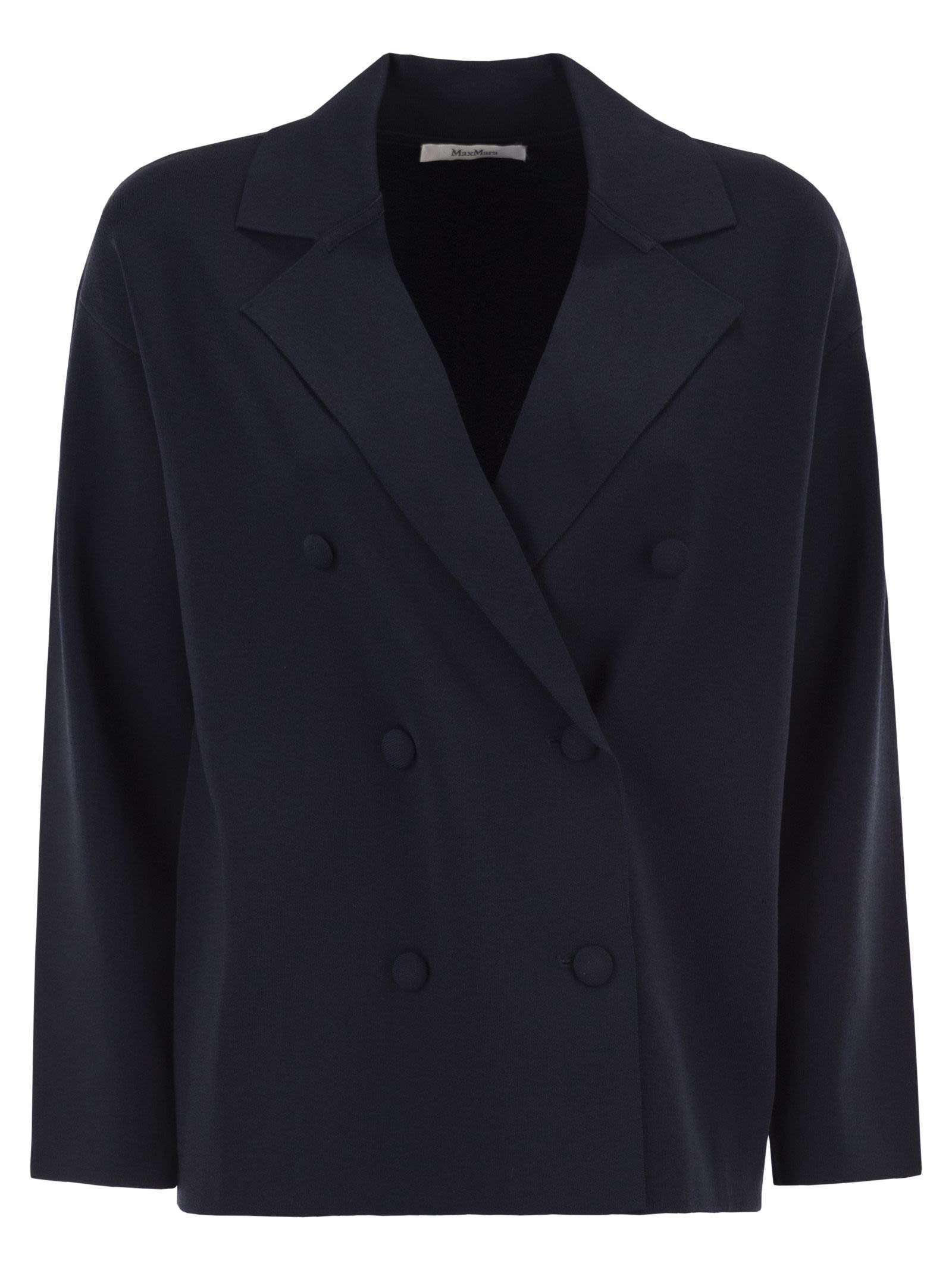 Maxmara Mxpcalte - Double-Breasted Viscose Crêpe Jacket