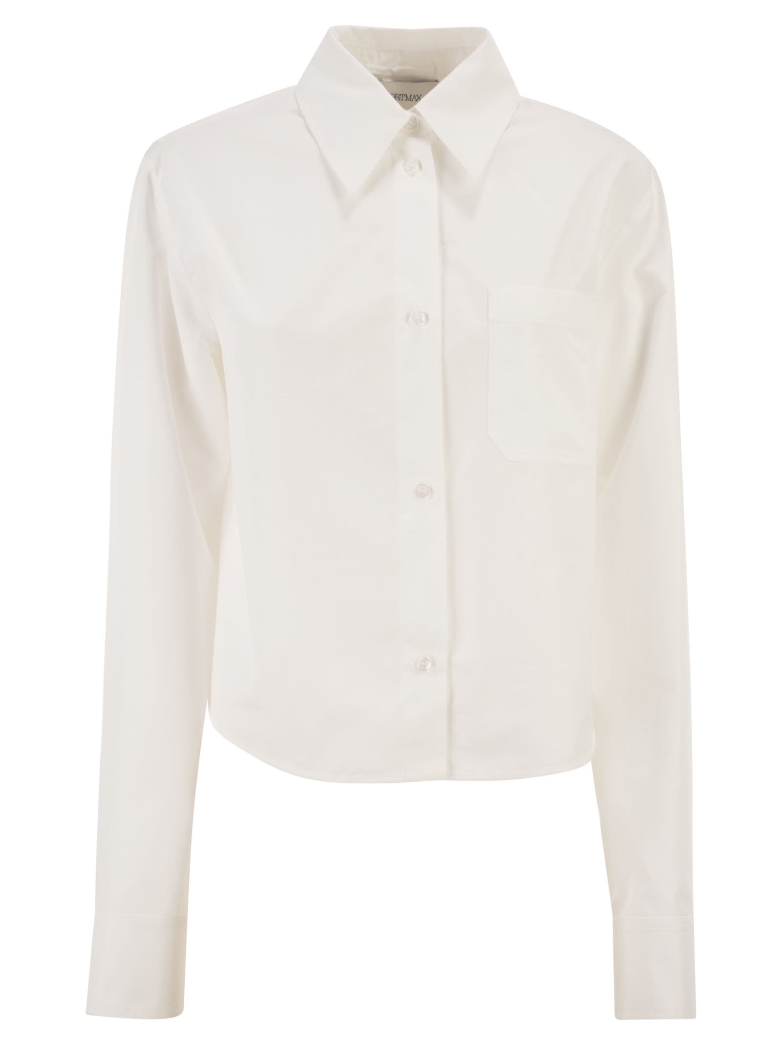Spxceppo - Cotton Crop Top With Pleated Back