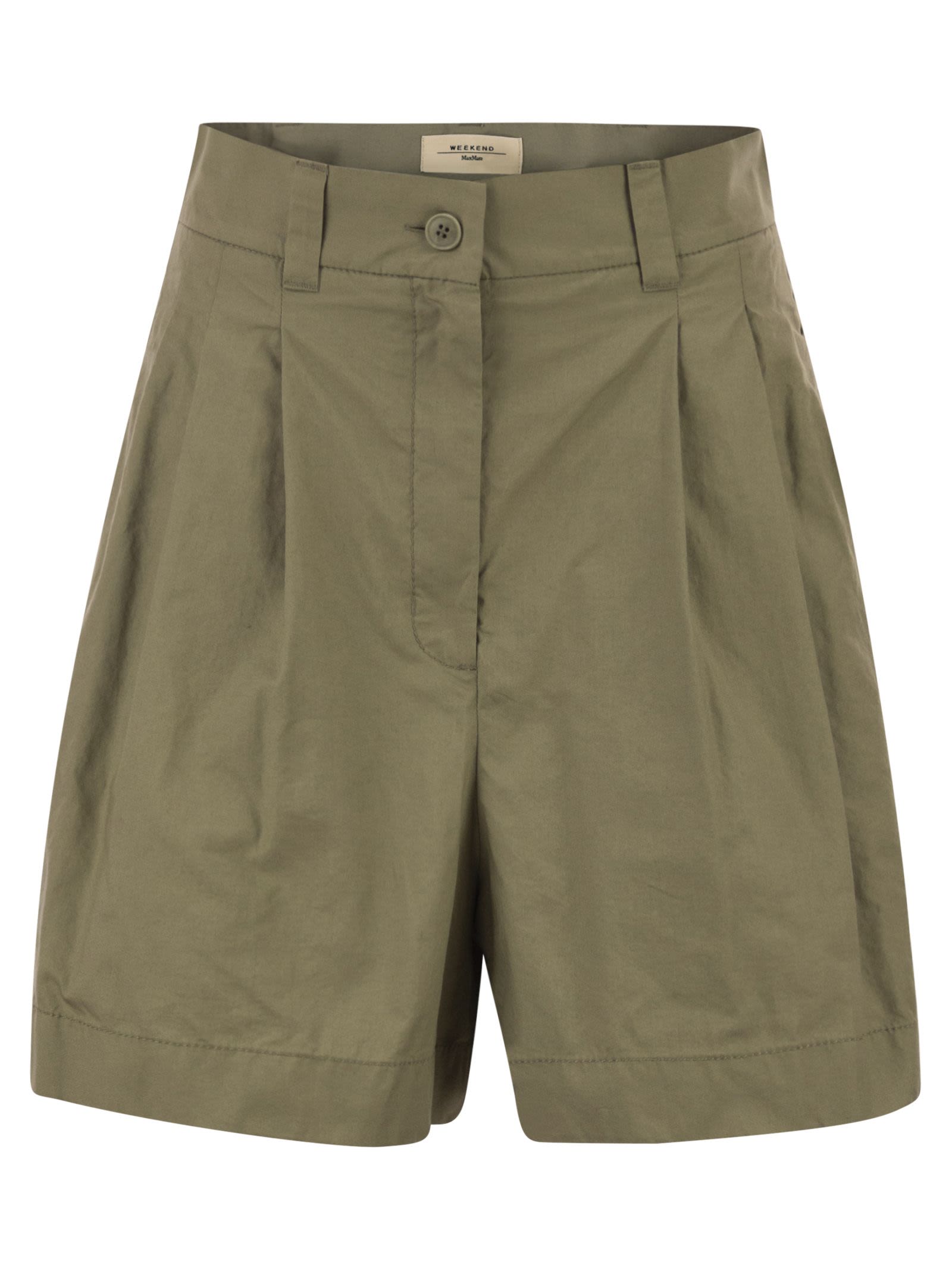 Weekend Maxmara Wkdarmonia – Cotton Shorts With Front Pleats