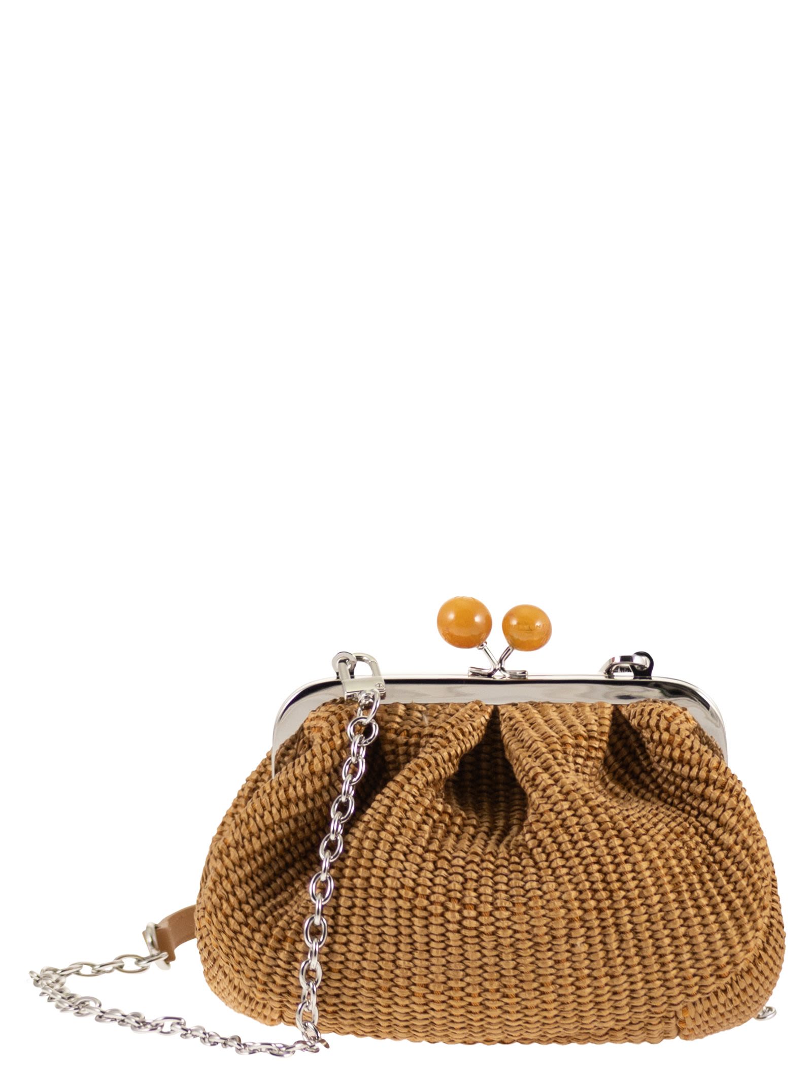Weekend Maxmara Wkapalmas - Raffia-Effect Pasticcino Bag
