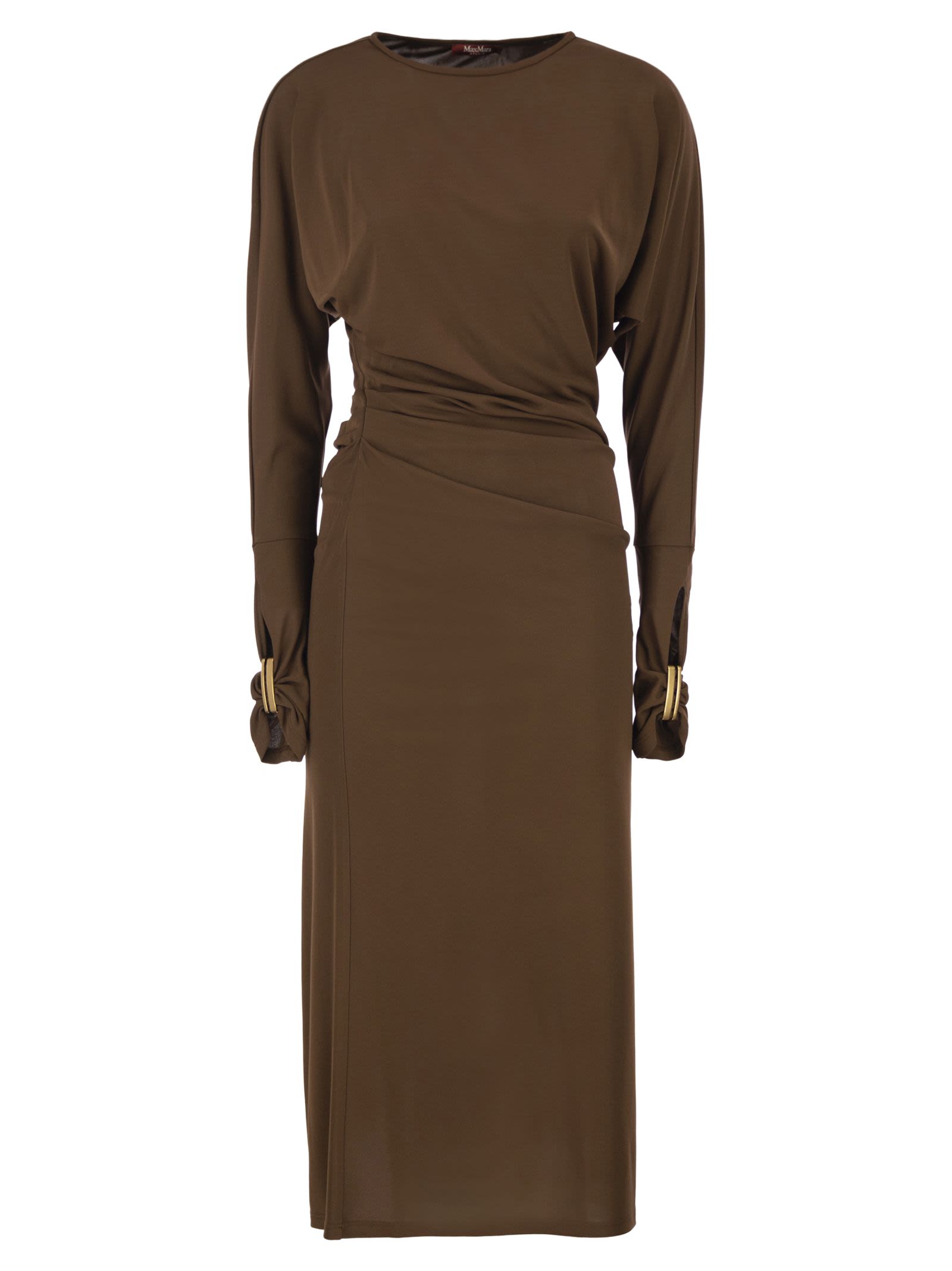 Maxmara Studio Mstsalvo - Draped Viscose Jersey Midi Dress
