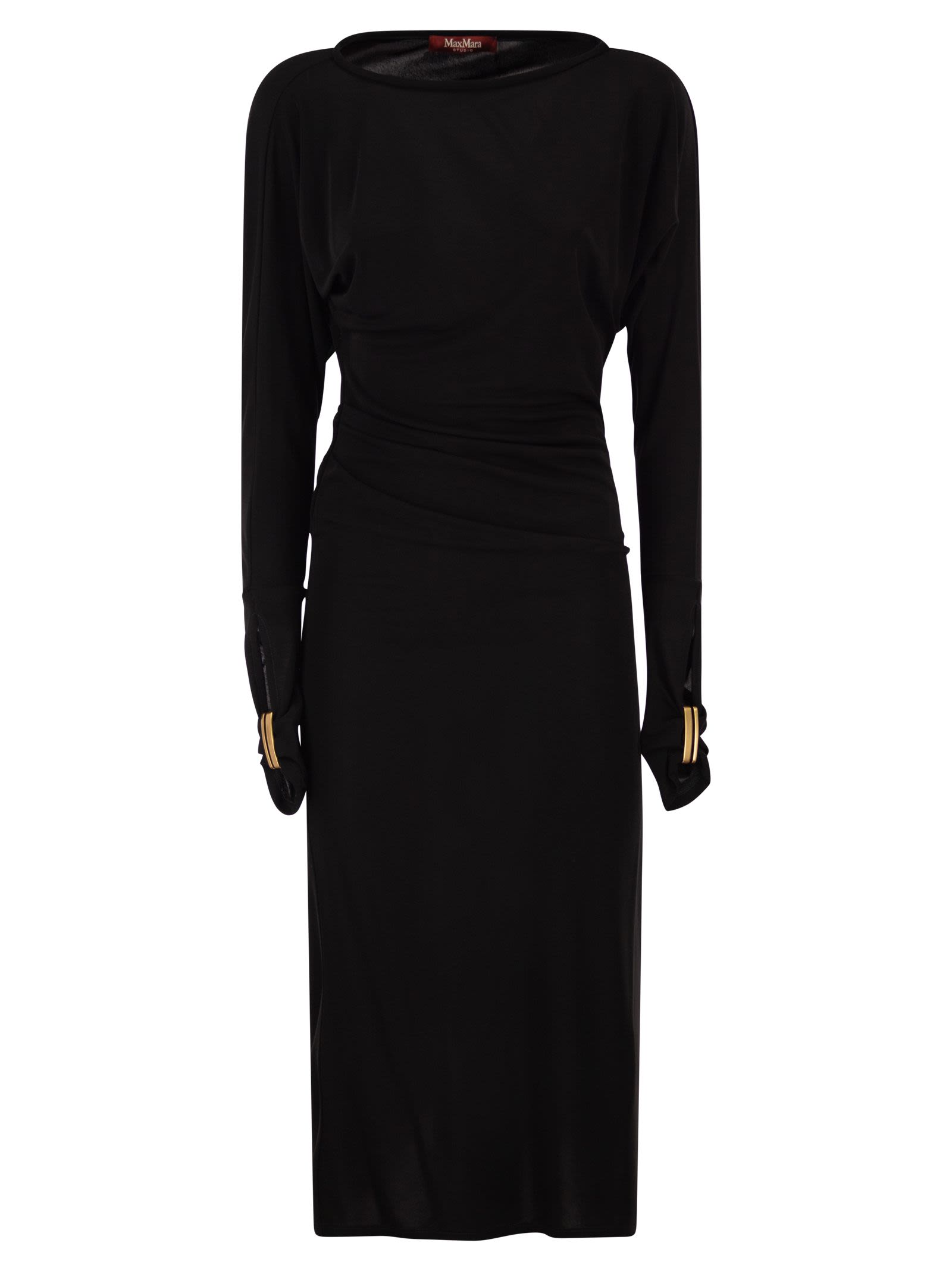 Maxmara Studio Mstsalvo - Draped Viscose Jersey Midi Dress