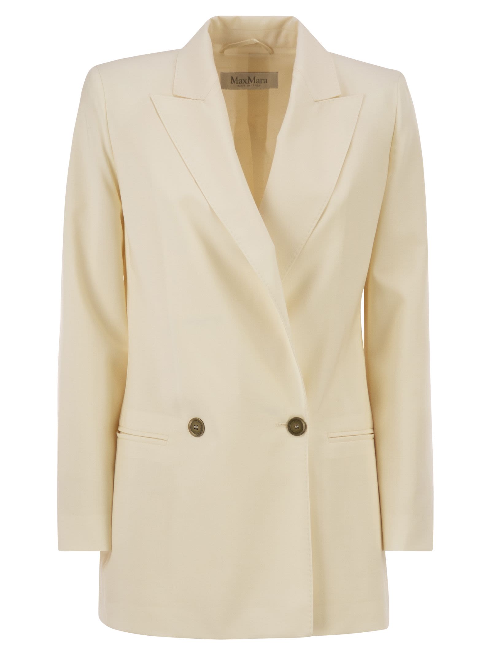 Maxmara Mxmbikini - Pure Virgin Wool Tailored Double-Breasted Blazer
