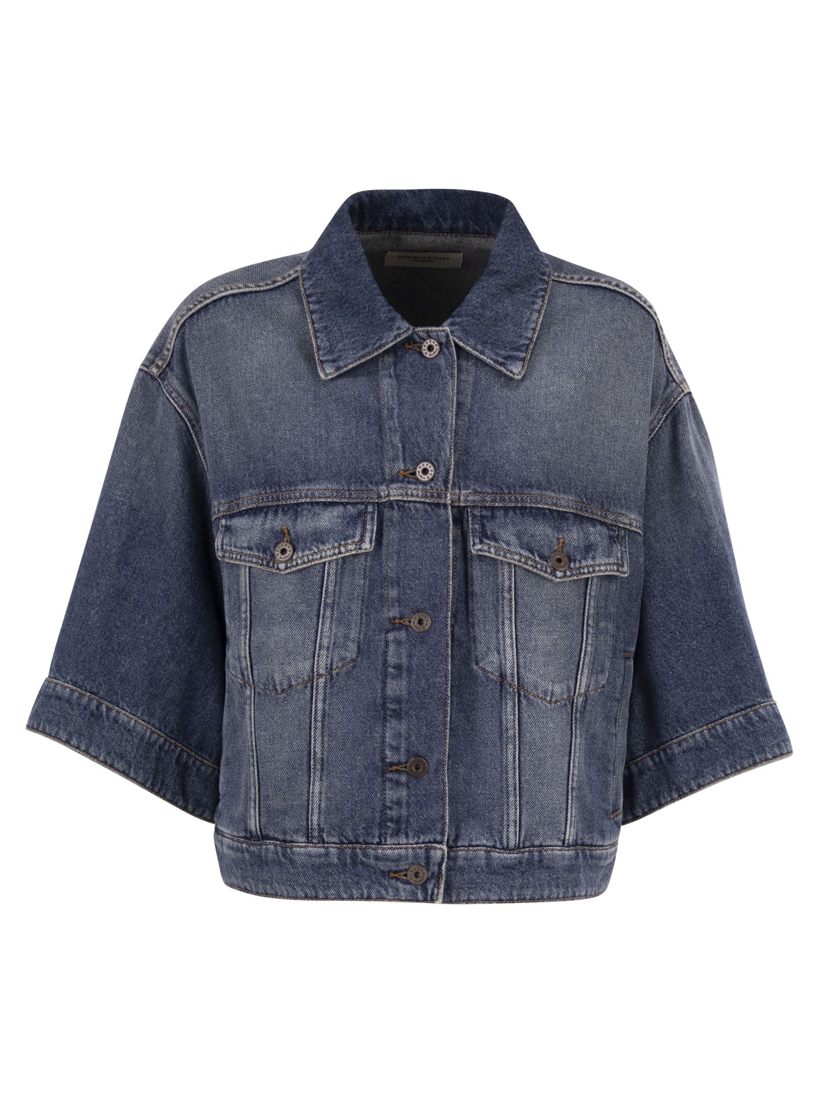 Weekend Maxmara Wkdliuti - Cropped Cotton Denim Jacket