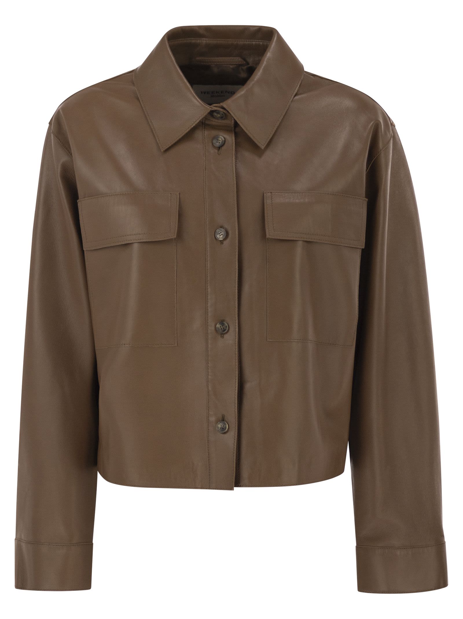 Weekend Maxmara Wkdpiovra - Cropped Lamb Leather Jacket