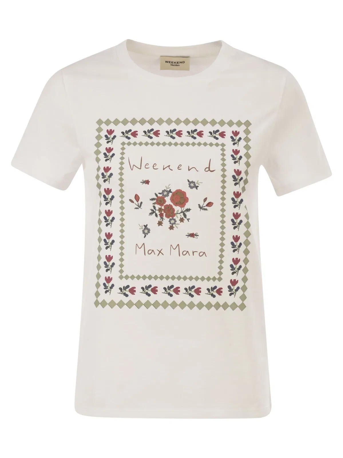 Weekend Maxmara Wkdedison - Cotton T-Shirt With Front Graphic