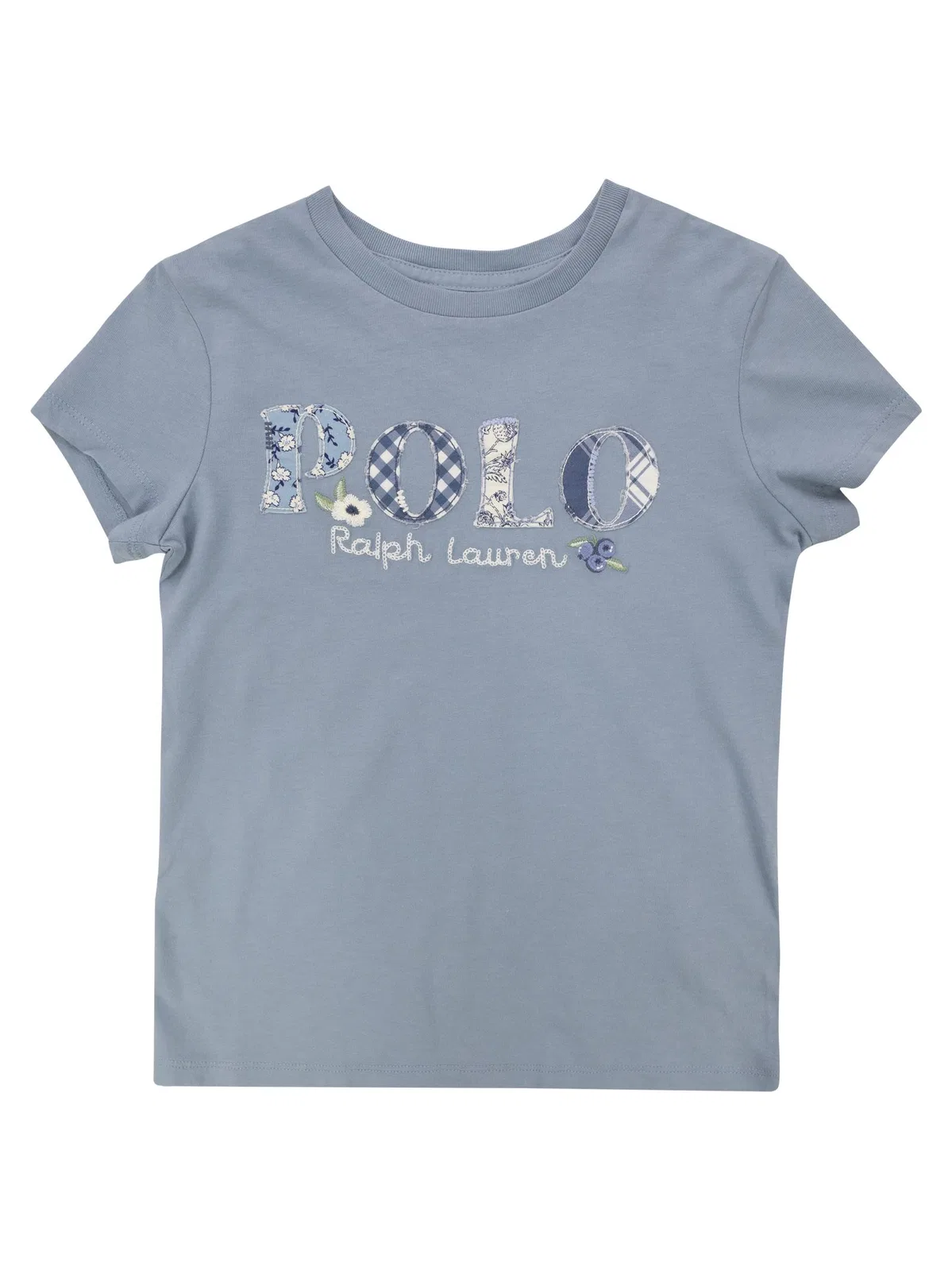 Cotton T-Shirt With Floral Embroidered Polo Logo