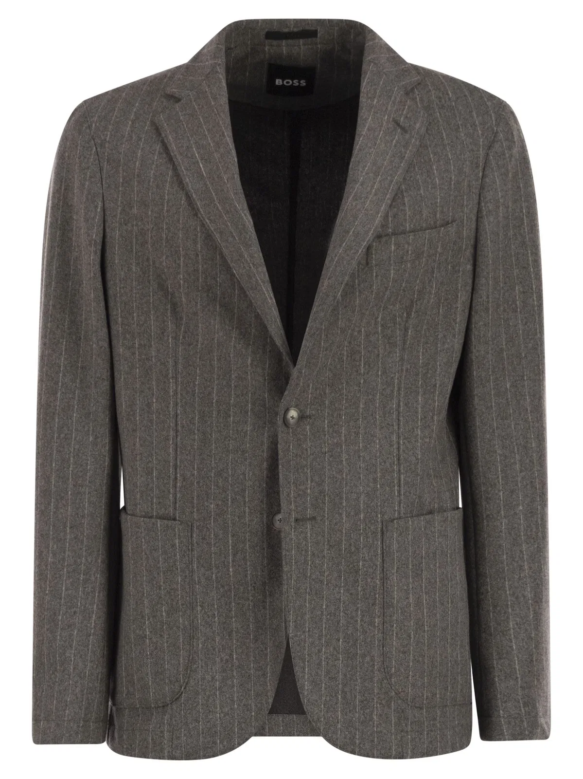 Slim-Fit Blazer In Stretch Striped Flannel