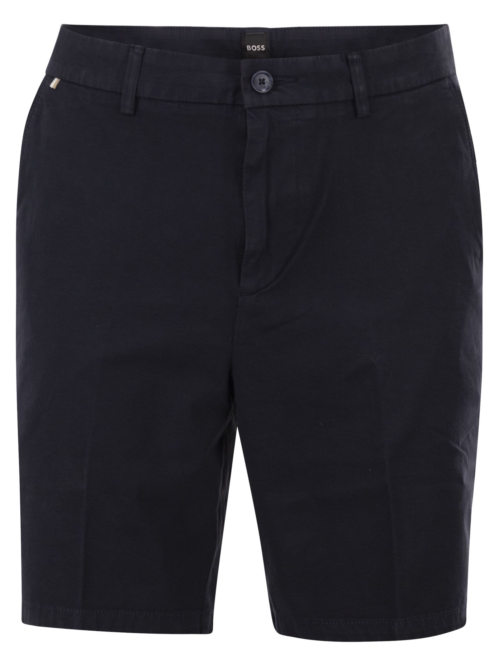Stretch Cotton Chino Shorts In Modern Regular Fit