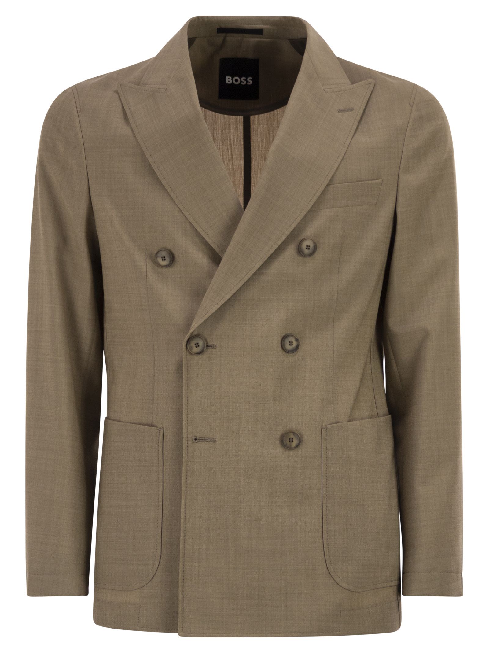 Double-Breasted Blazer In Virgin Wool