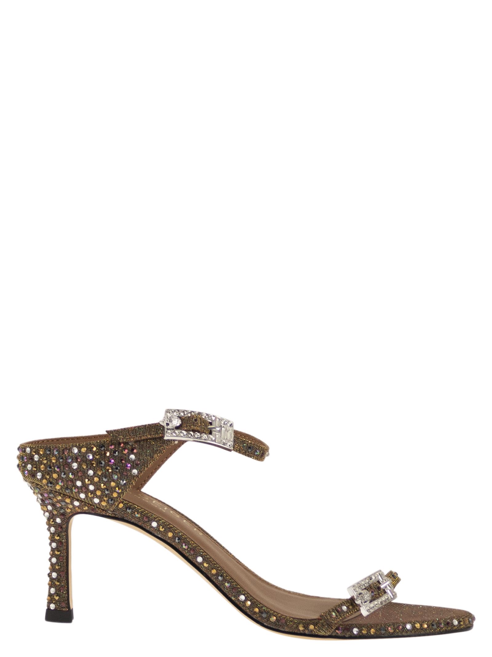 Jeweled Heeled Sandal