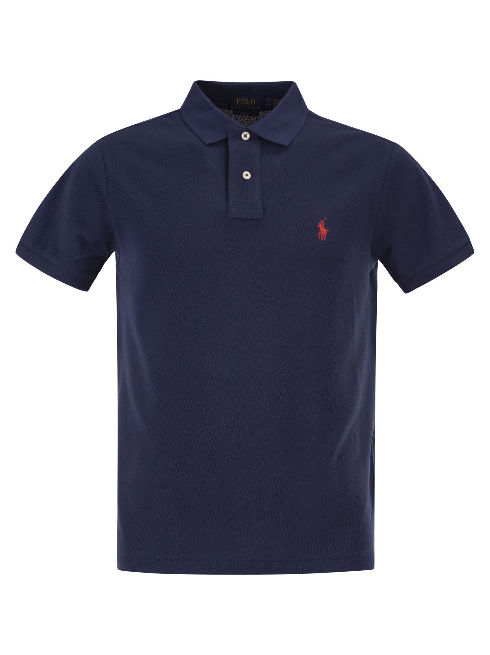 Slim Fit Mesh Polo Shirt