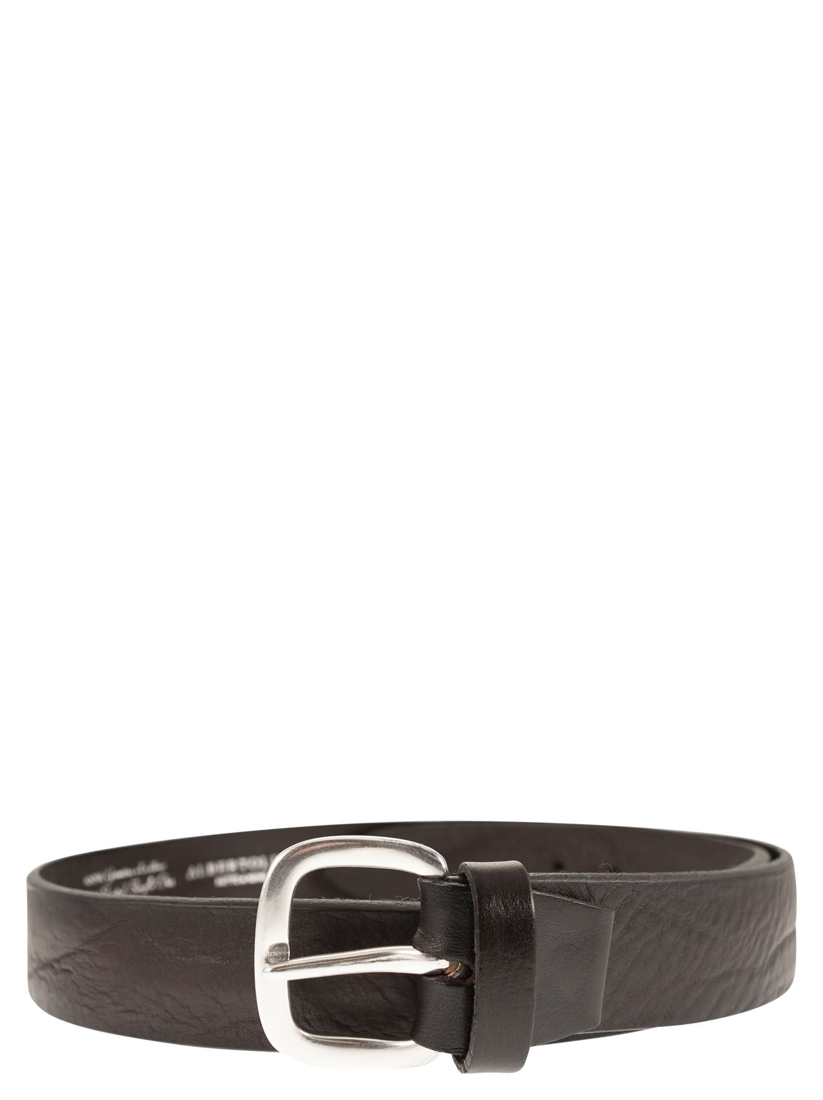 Classic Belt In Hammered Leather
