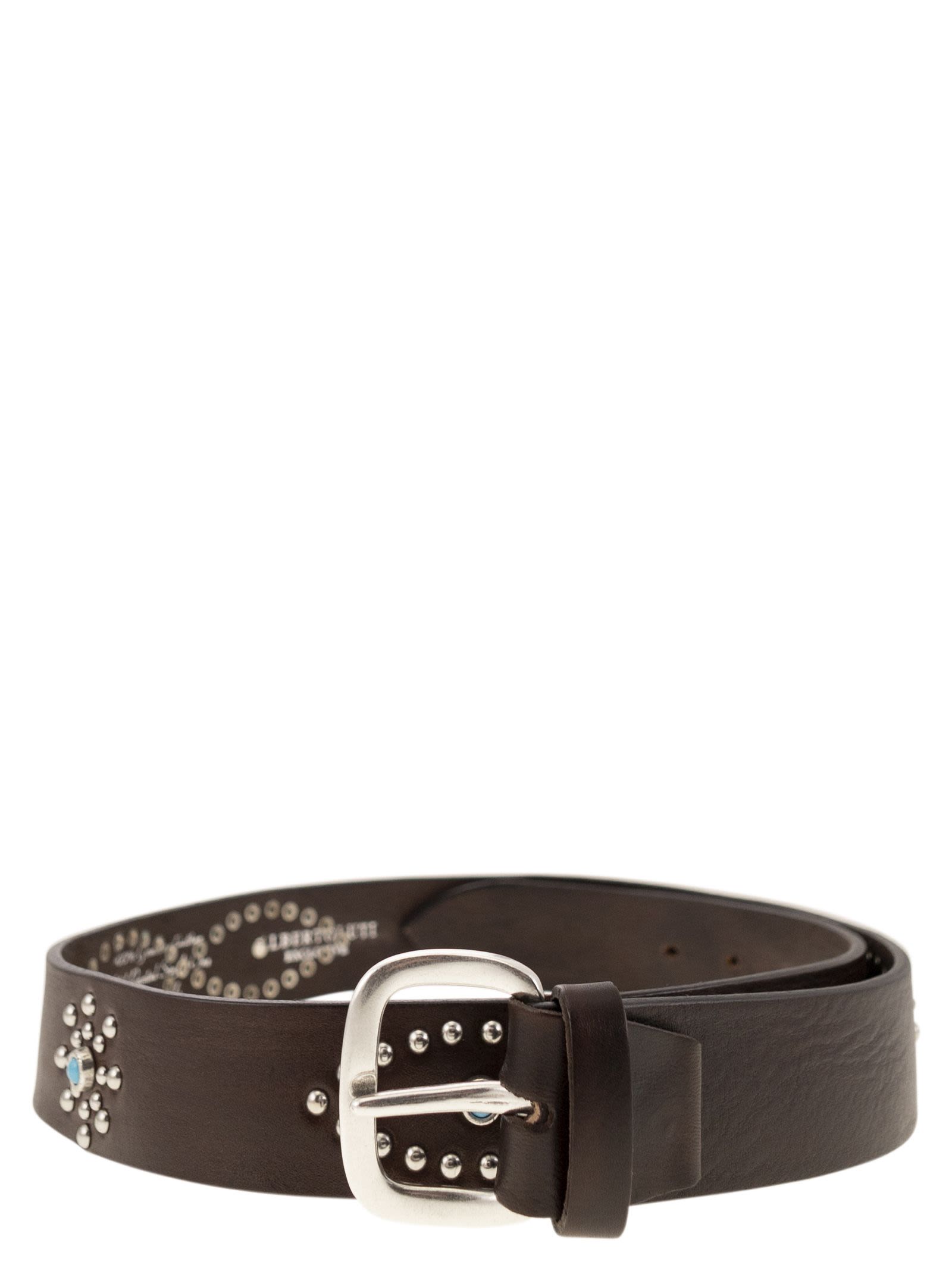Studded Leather Belt