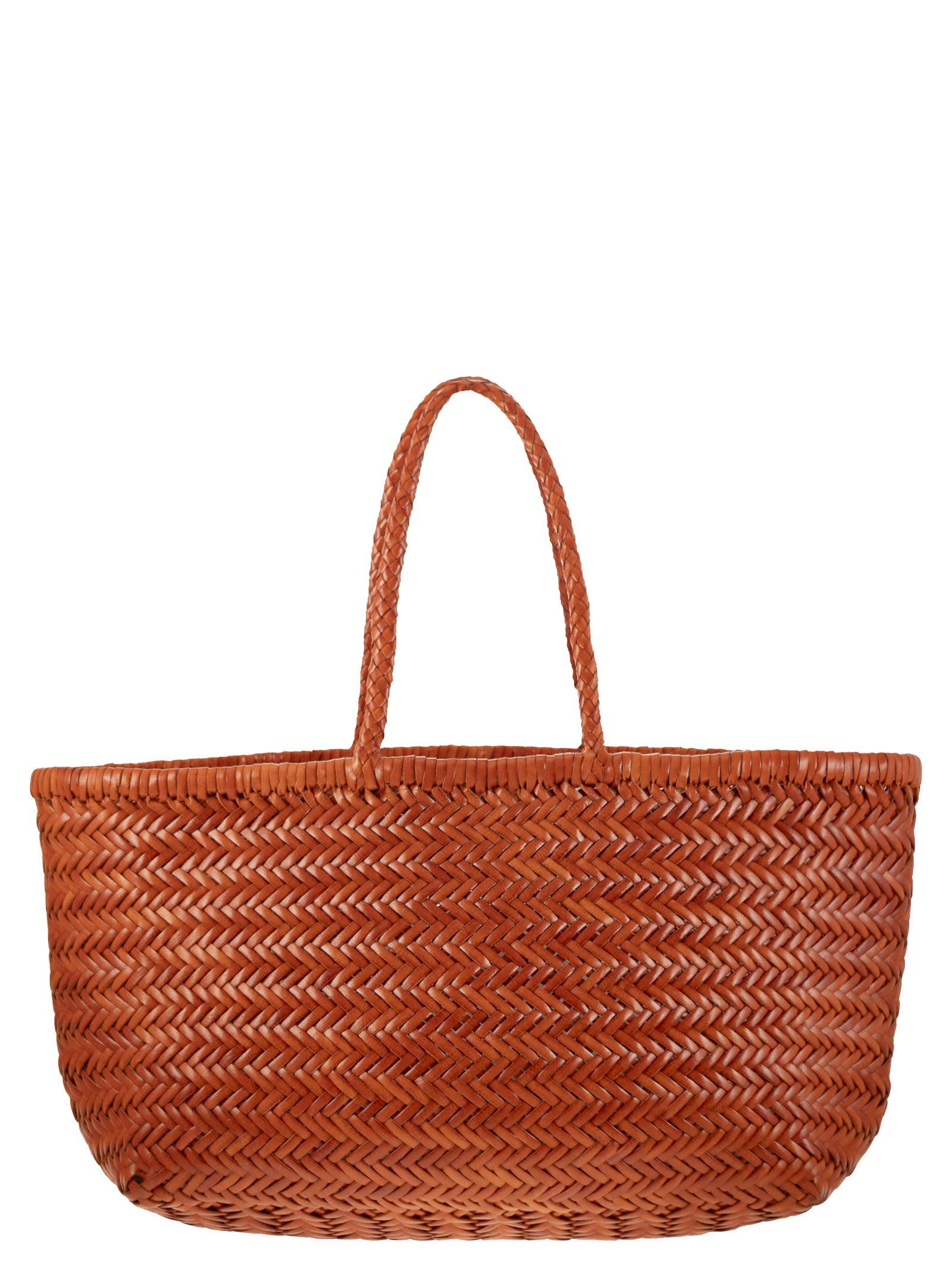 Triple Jump Big - Woven Leather Bag