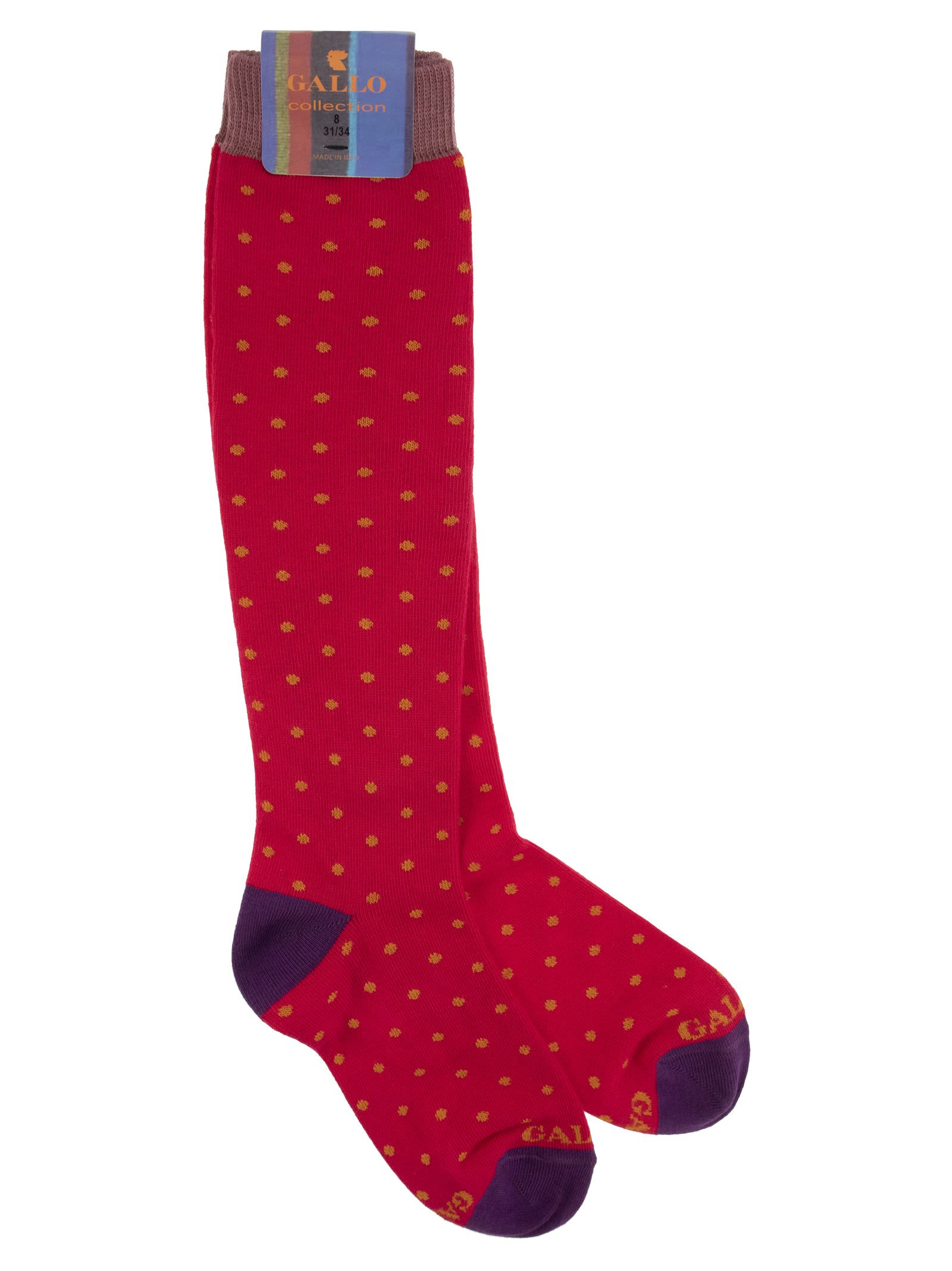 Long Polka Dot Cotton Socks