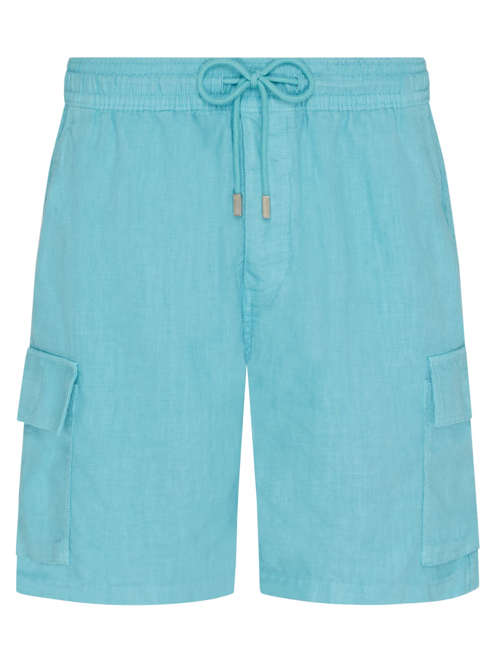 Linen Cargo Bermuda Shorts