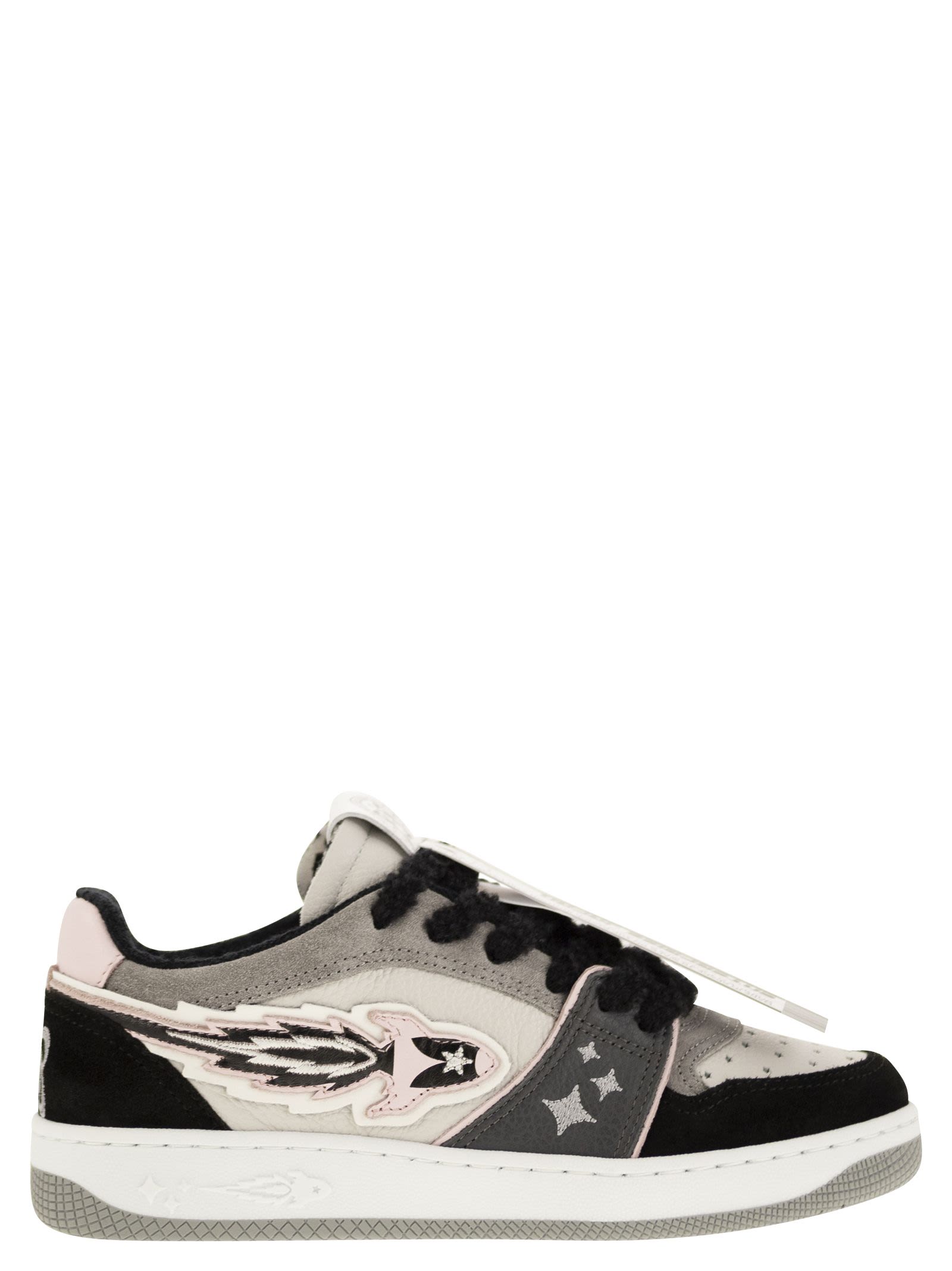 Ej Egg Rocket - Leather Trainers With Logo