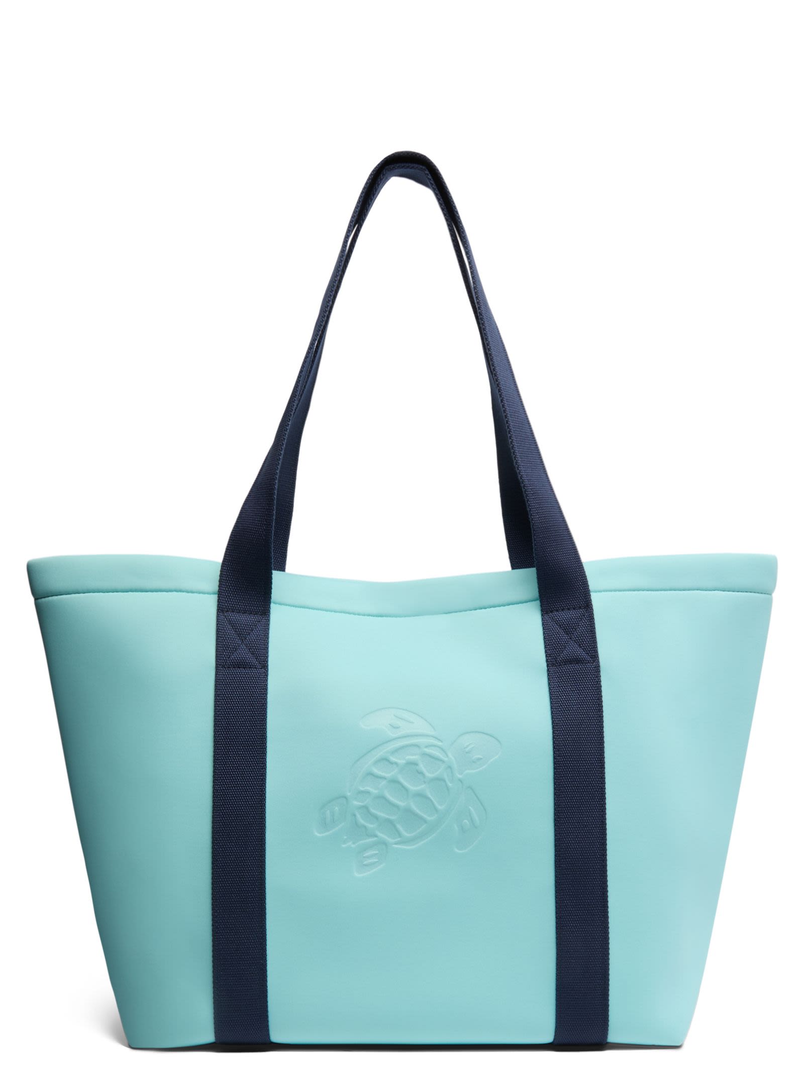 Polyester Tote Bag With Embossed Turtle Logo