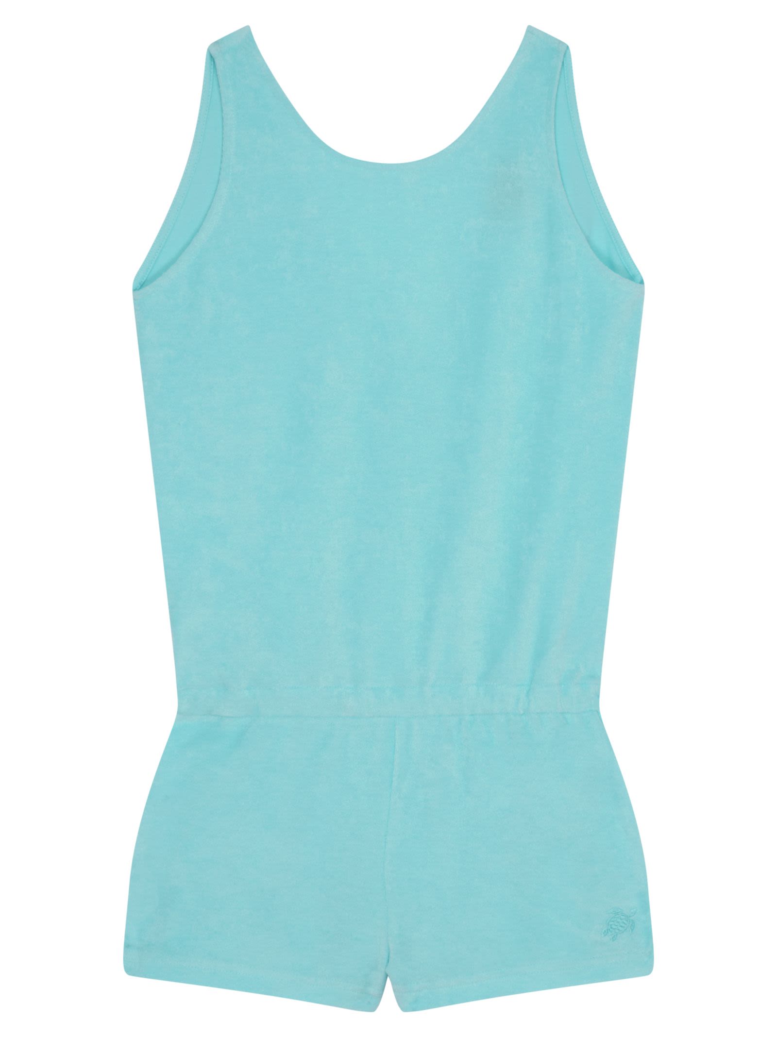 Short Playsuit In Organic Cotton And Polyamide