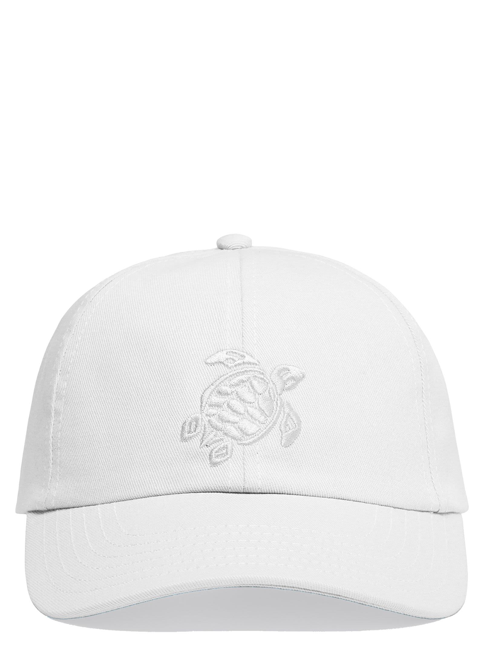Cotton Cap With Embroidered Turtle