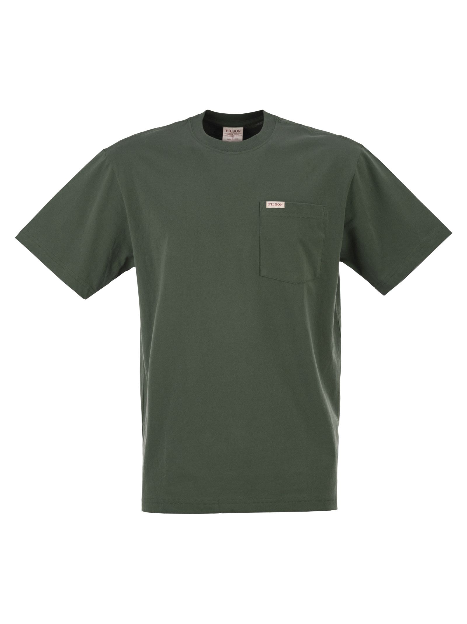 Cotton T-Shirt With Patch Pocket