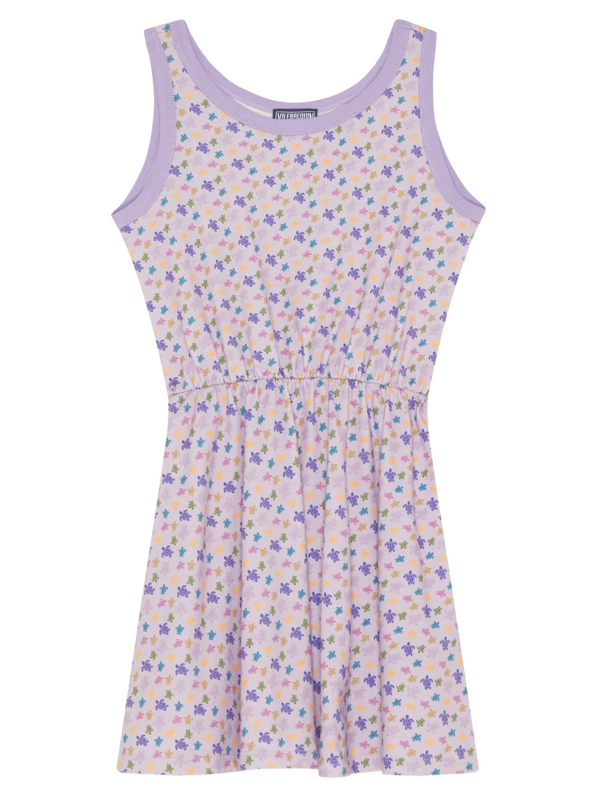 Organic Cotton Sleeveless Dress With Turtle Print