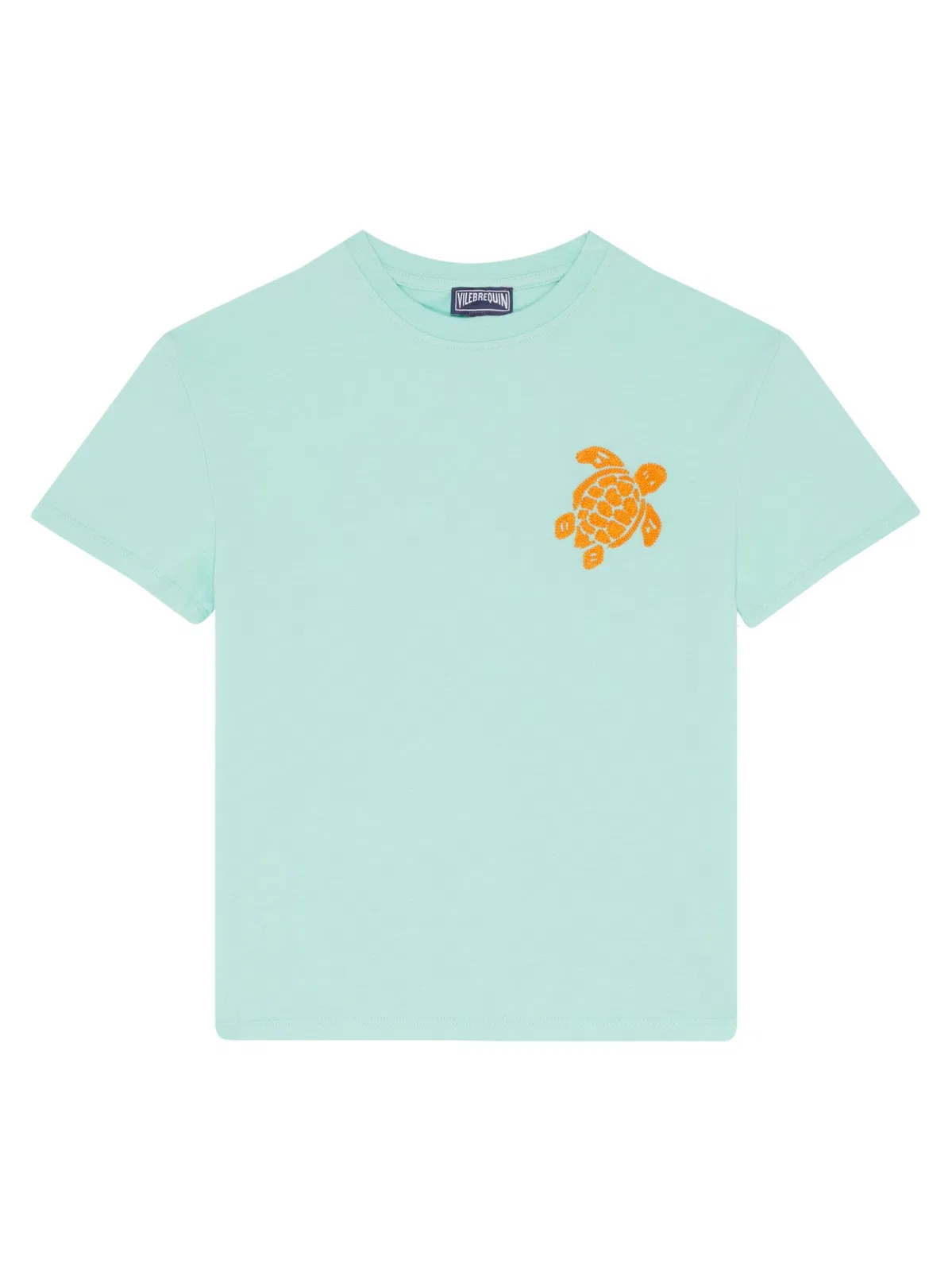 Organic Cotton T-Shirt With Turtle Embroidery