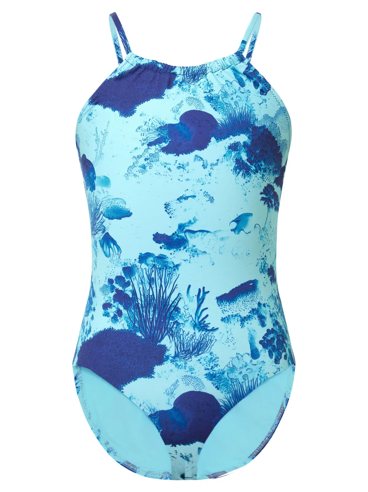 Girls’ One-Piece Swimsuit With Ocean Floor Print