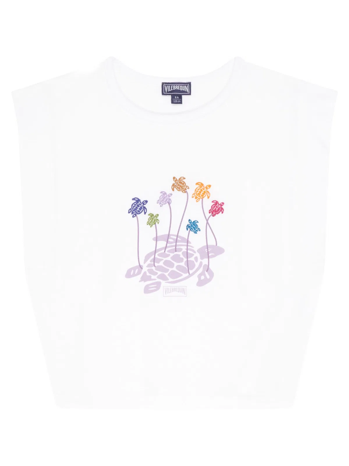 Organic Cotton T-Shirt With Multicolour Turtle Print