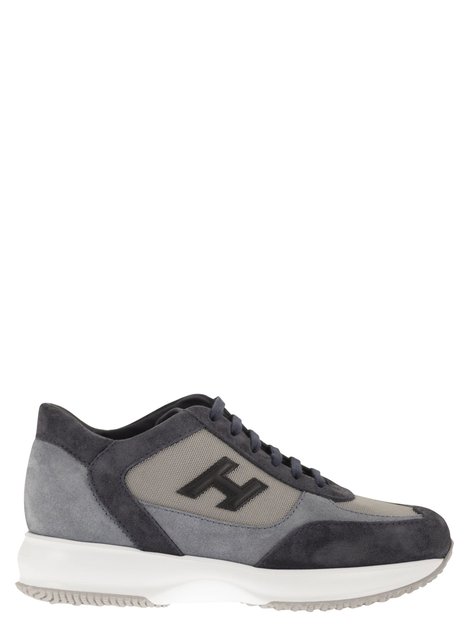 Interactive - Suede And Fabric Trainers