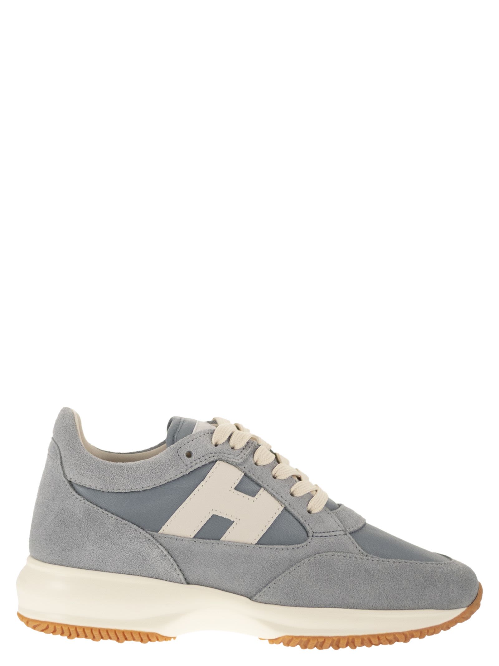 Interactive - Suede And Fabric Trainers