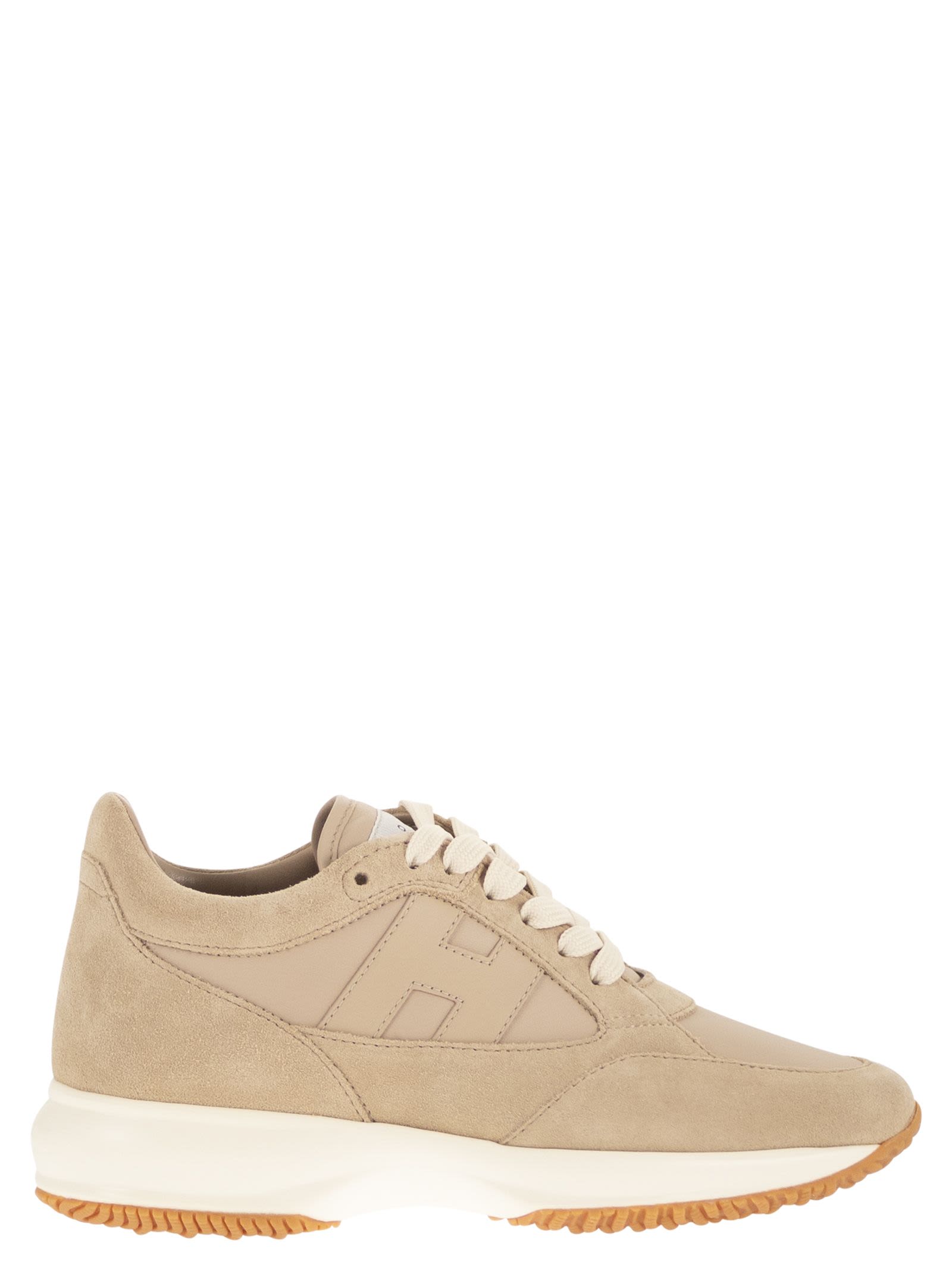 Interactive - Suede And Fabric Trainers