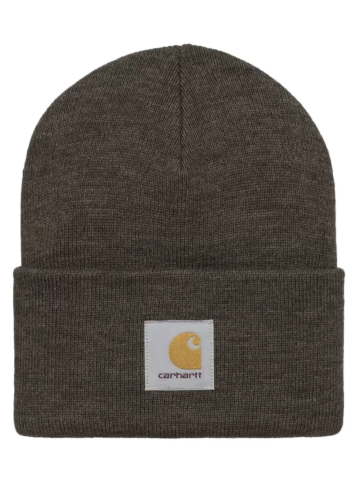 Carhartt Hat With Turn-up And Logo Label In Brown