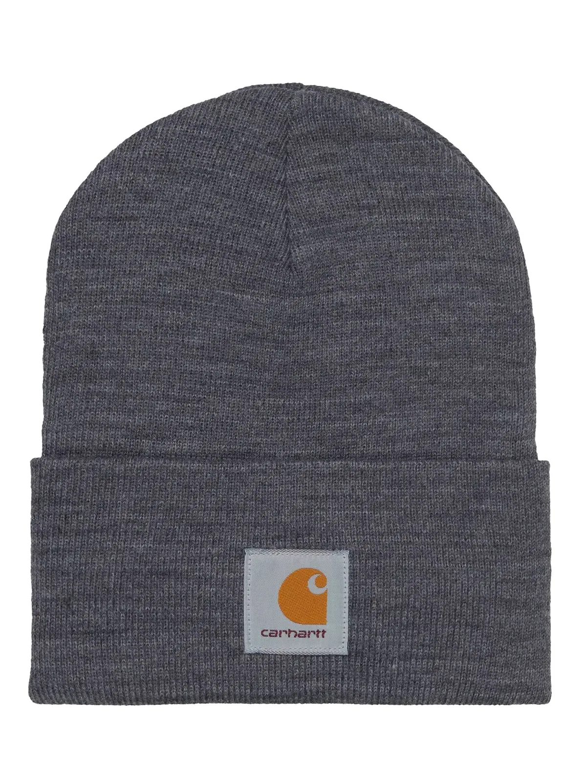 Carhartt Hat With Turn-up And Logo Label In Grey
