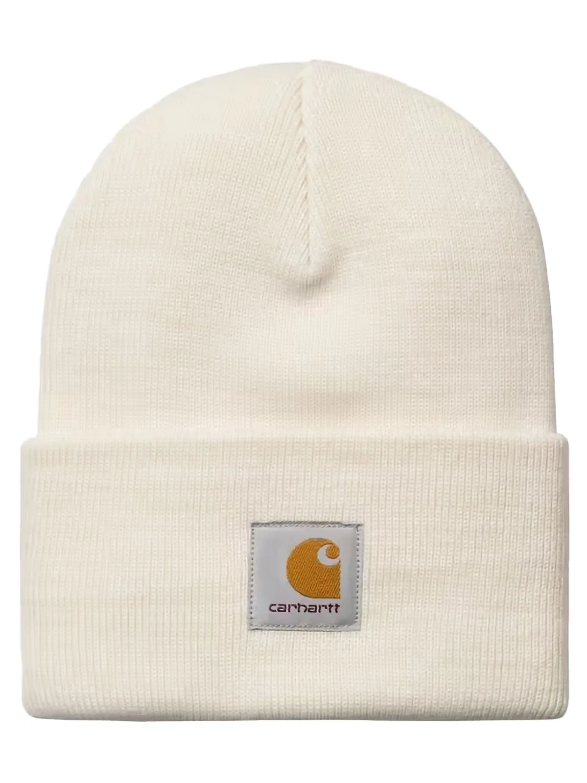 Carhartt Hat With Turn-up And Logo Label In White