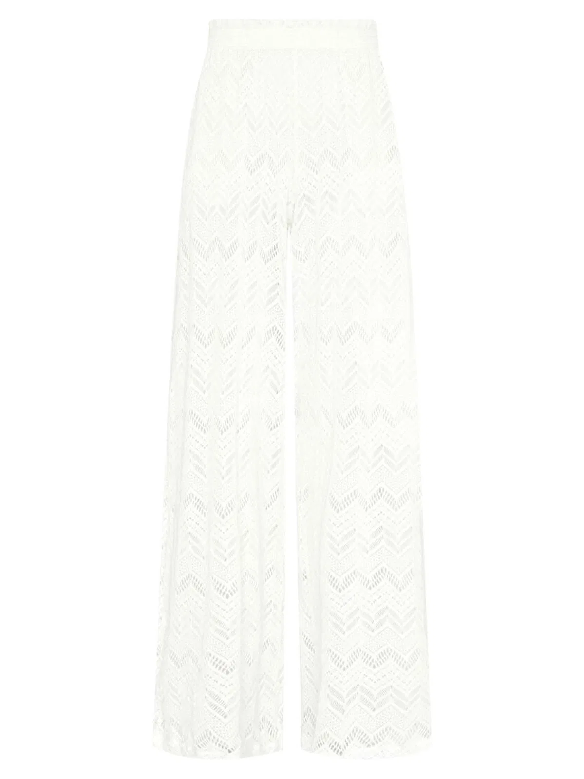 Women's Openwork Knit Palazzo Trousers