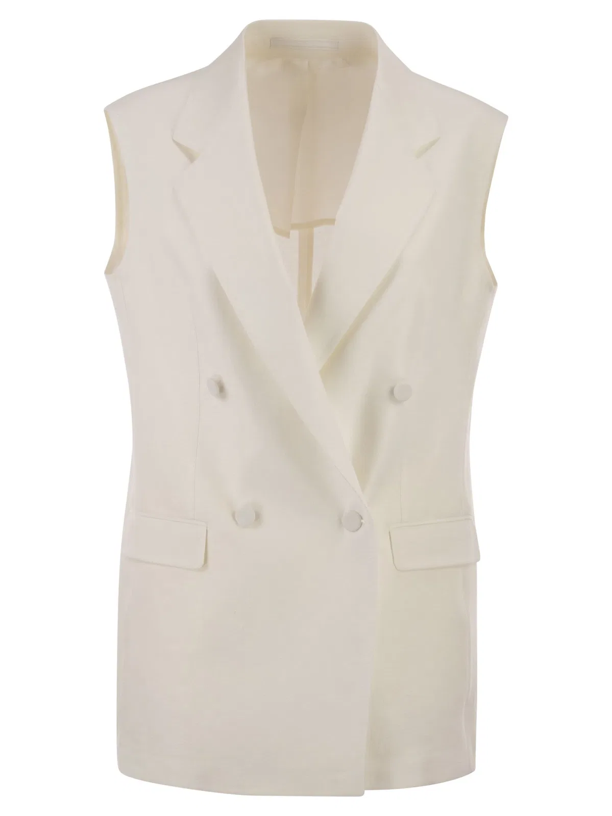 Double-Breasted Linen Waistcoat