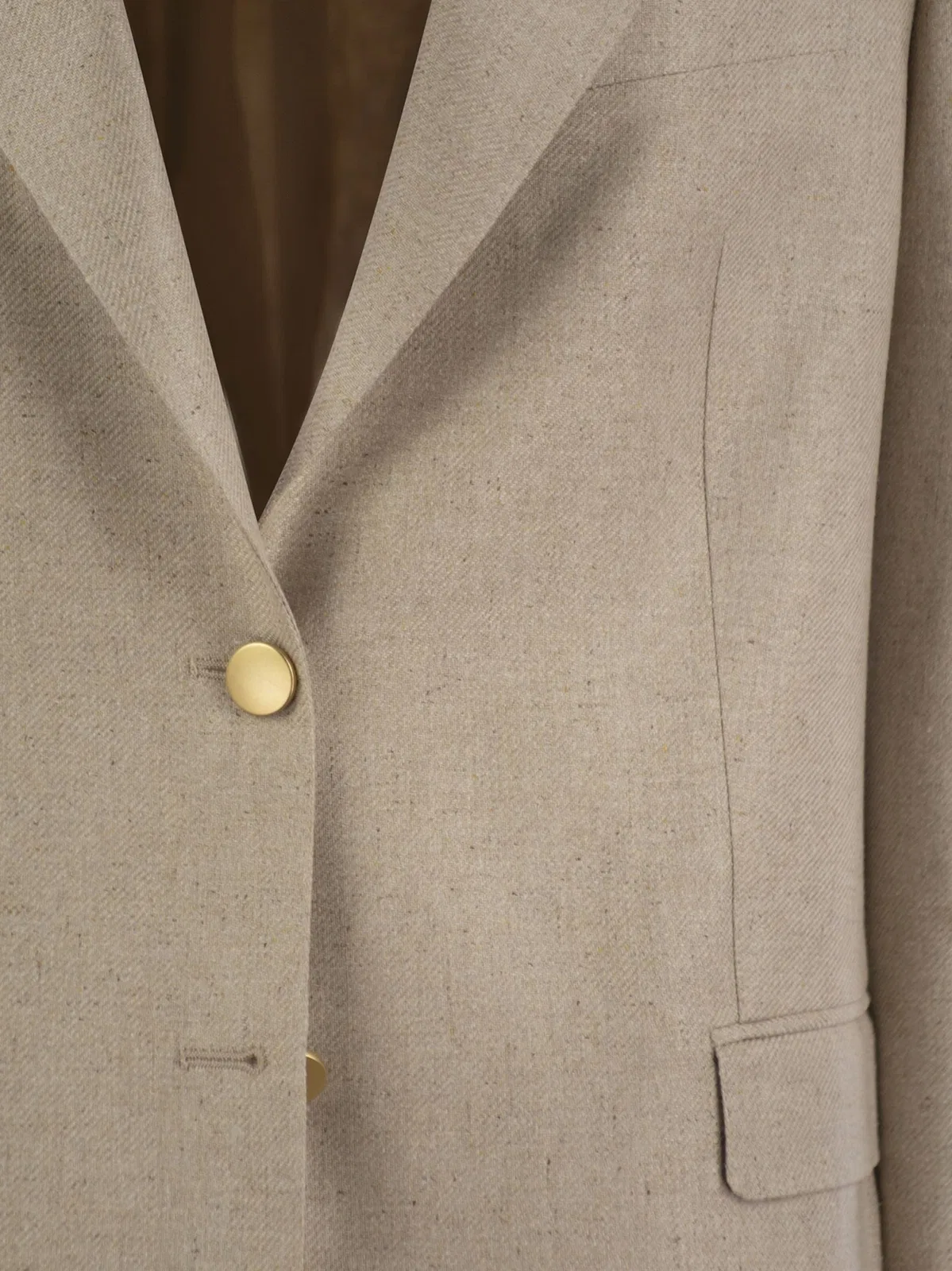 Tagliatore Silk Two-button Jacket With Patch Pockets In Beige
