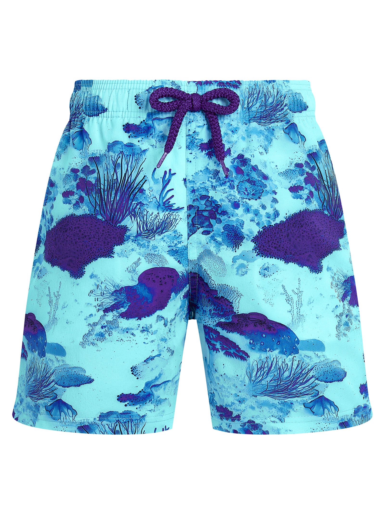 Boys’ Stretch Recycled Swim Shorts With Ocean Print
