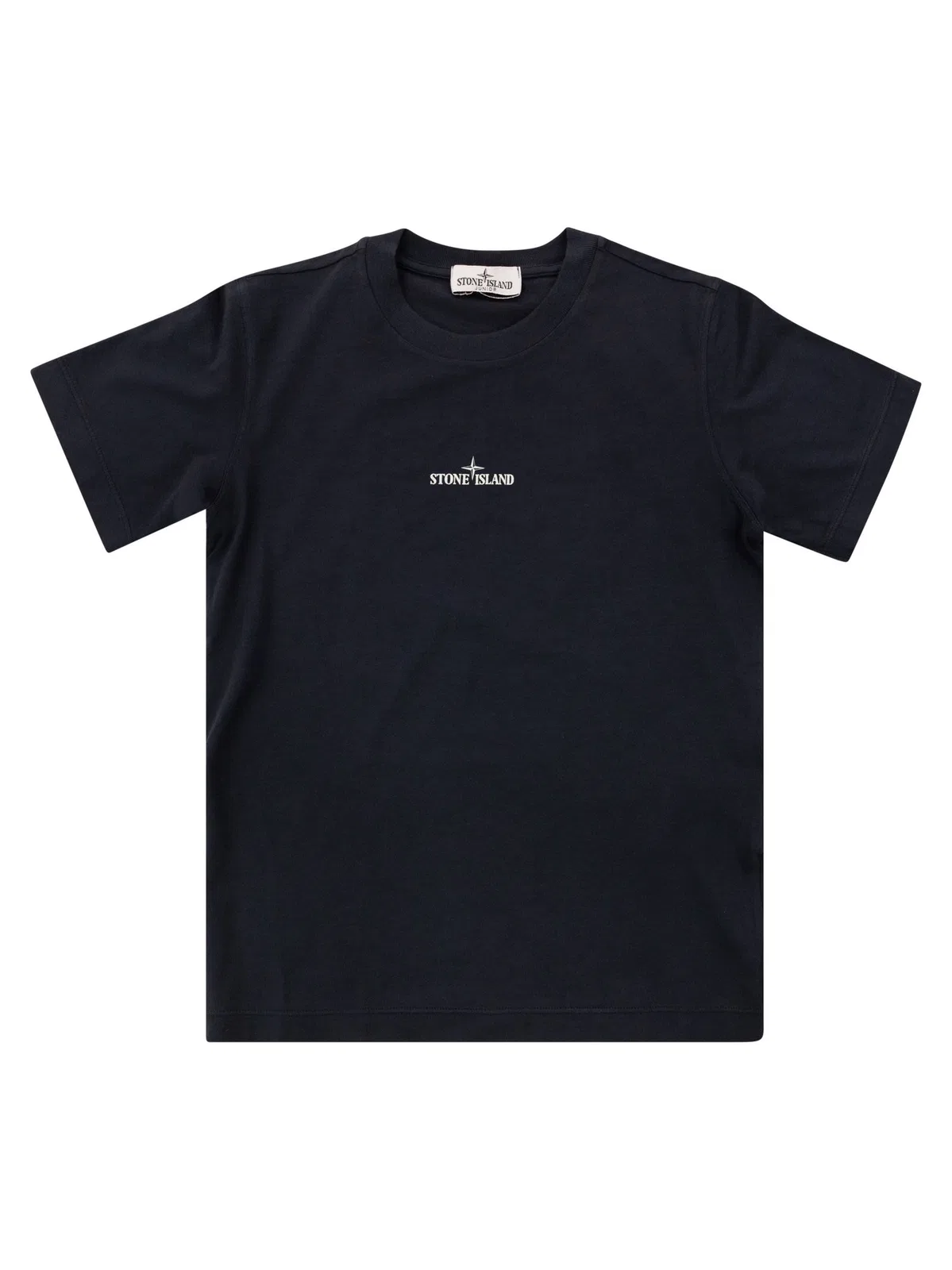 Cotton Jersey T-Shirt With Outline Compass Print On The Back