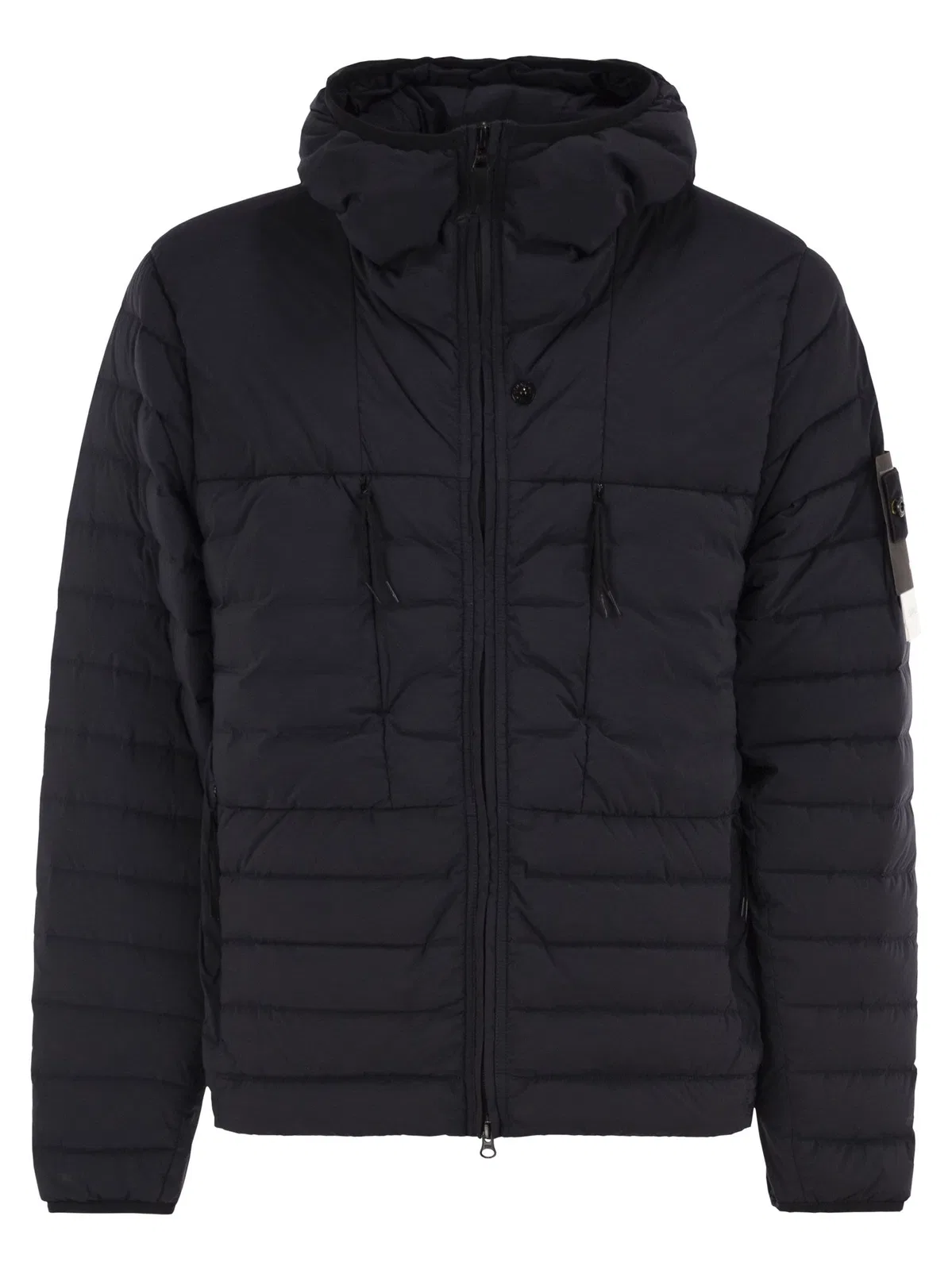 Seamless Tunnel Down-Tc Stretch Hooded Down Jacket